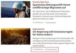 Zeit Online Kommentarbereich